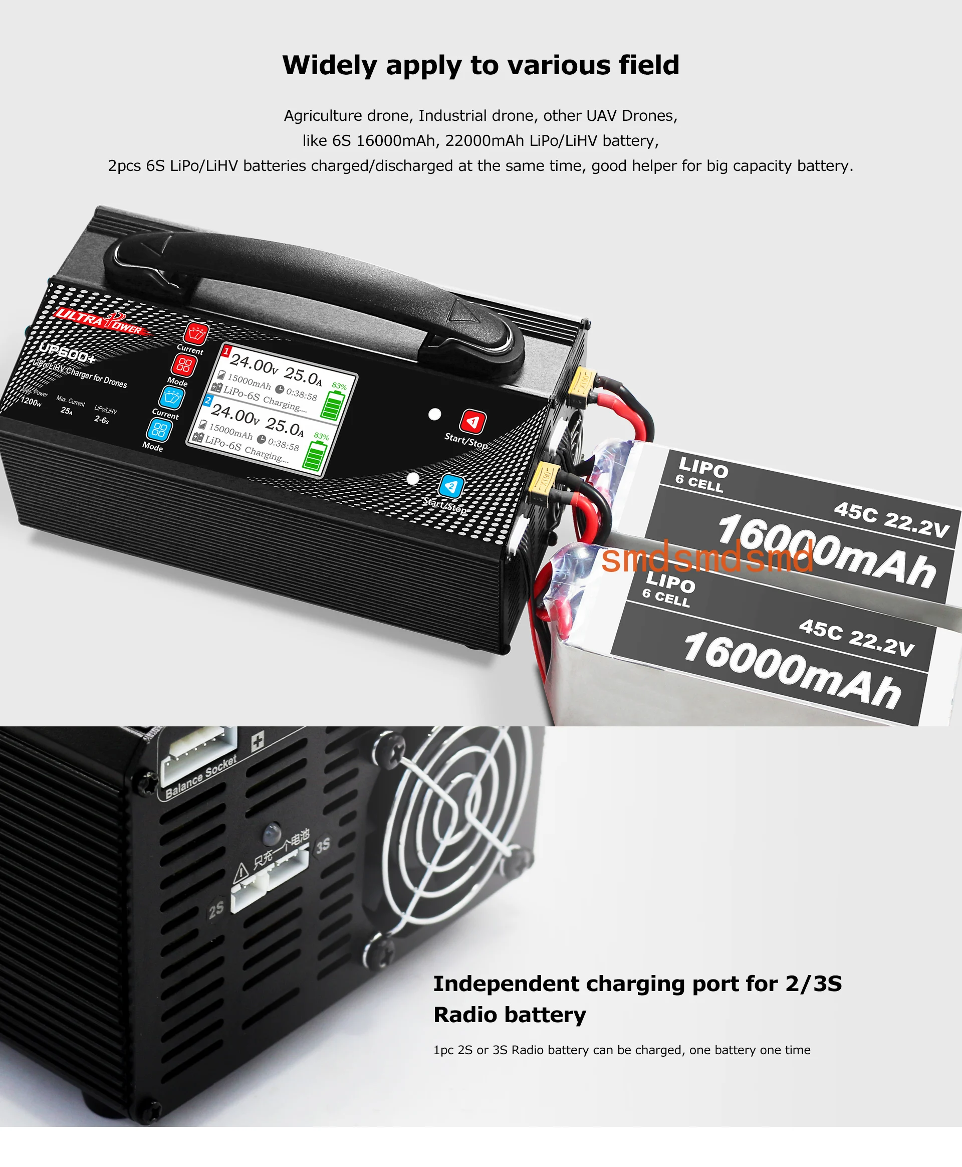 Caricabatterie ULTRAPOWER UP60 - Drone Battery 6S recensione e prezzo
