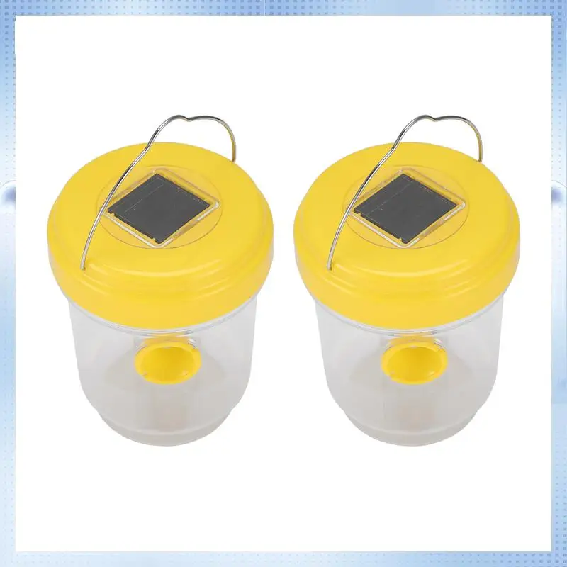 

AD-2 Pack Solar Wasp Trap Outdoor Hanging,Wasp Cather Hanging With Light For Yellow Jackets,Hornets,Bee,Wasp Traps
