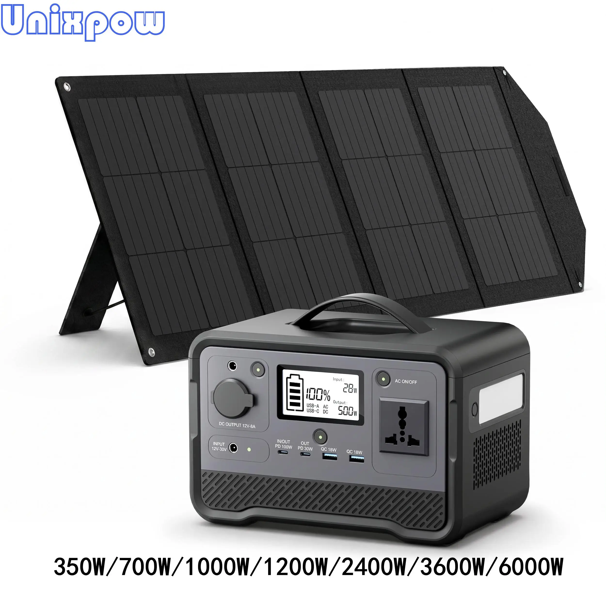 350W 296Wh Portable Power Station LiFePO4 Battery 110V Pure Sine Wave AC Outlet with Fast Charging Solar Generator for Camping