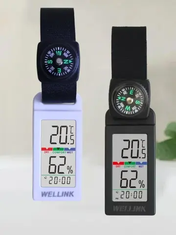 New Mini Thermometer Camping Temperature and Humidity Meter Outdoor Mountaineering Vehicle Sensor LCD Indoor Temperature