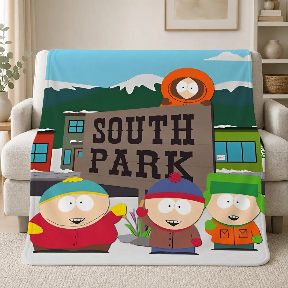 Satirical Adult Cartoon South Park Throw Soft Plush Flannel Throw Blanket Sofa Bed Travel Home Decor