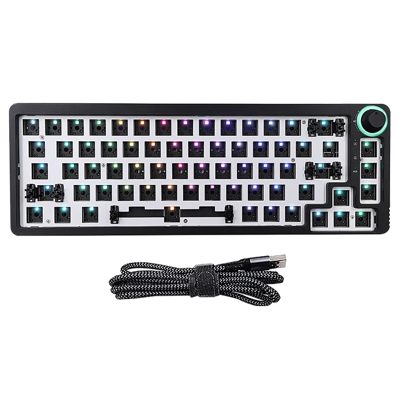 Tm680 Mechanische Toetsenbord Kit Usb Bedrade Toetsenbord Kit Hot Swap Rgb Backlight Gaming Toetsenbord Office Cadeau