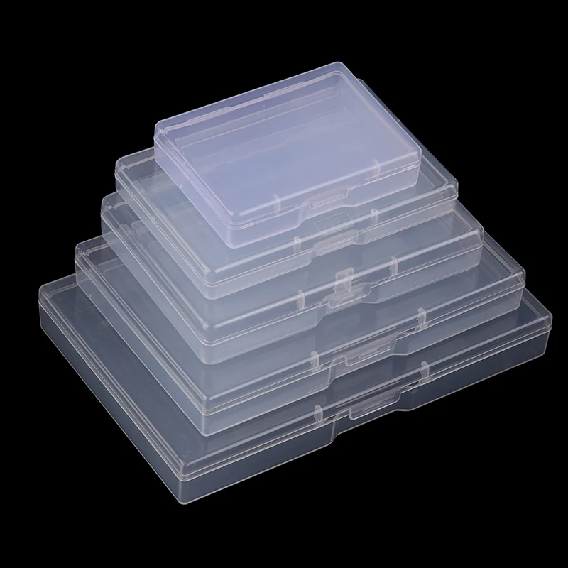 Transparent Plastic Box Rectangular Translucent Packing Box Storage Organizer Case Dustproof Durable Strong Jewelry Container