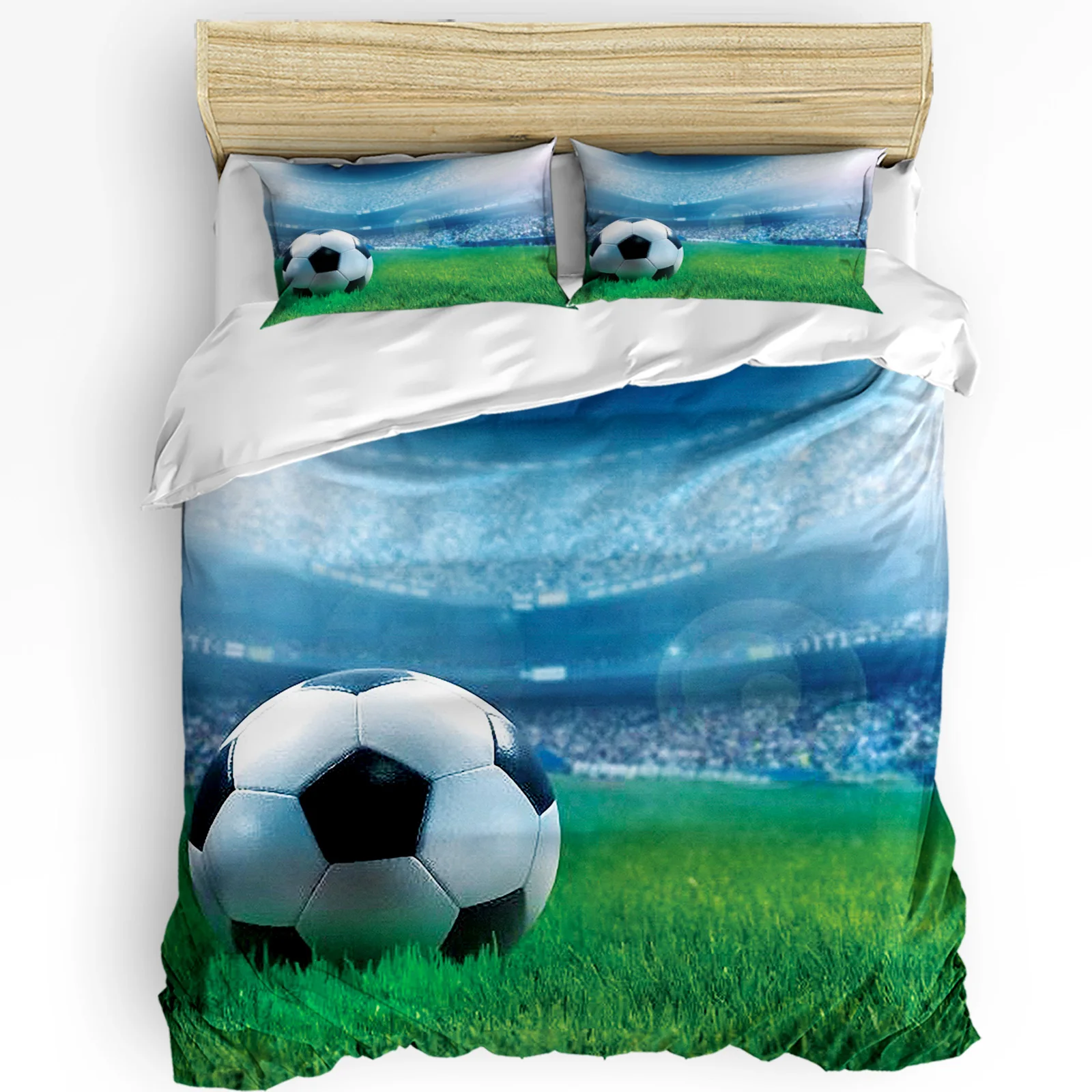 

Football Sports Stadium Soccer Duvet Cover with Pillow Case Custom 3pcs Bedding Set Quilt Cover Double Bed Home Textile