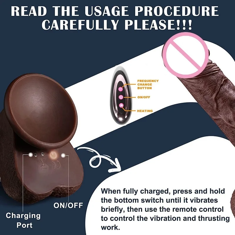 Realistic Vibrating Dildo Silicone Suction Cup Dildo for G Spot Clit Anal Stimulation Adult Sex Toys for Men Brown Dildo