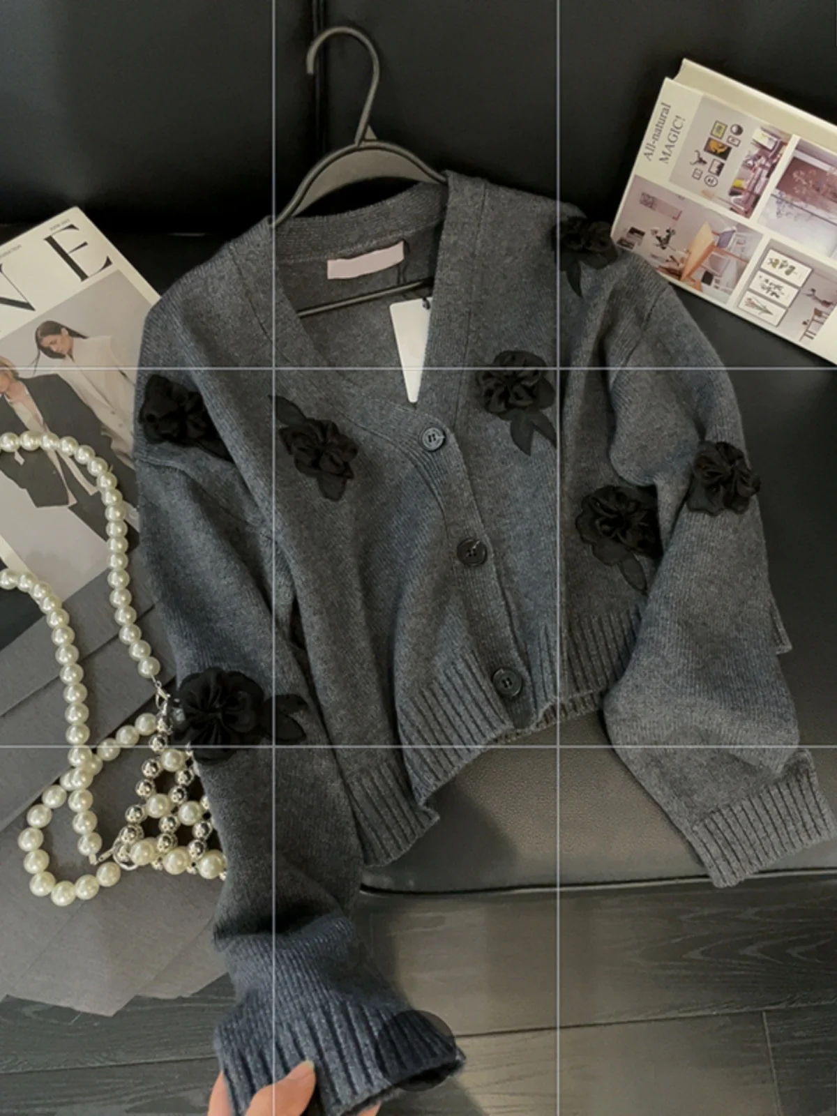 ay-lazy-knitted-open-cardigan-women's-v-ne-3d-flower-design-sweater-autumn-faion-casual-sle-no-brand-registered-trade