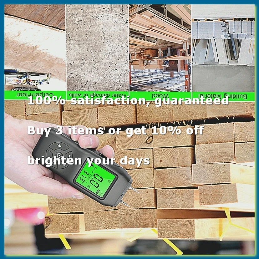 ●Digital Moisture Meter, Water Leak Detector, Moisture Tester, Pin Type, Backlit LCD Display,Wood Humidity Tester