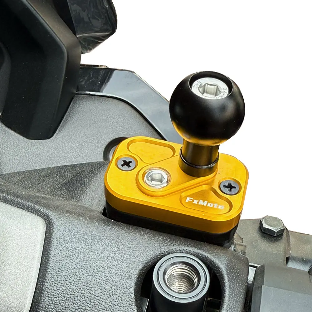 For Yamaha NMAX 155 NVX155 Upper pump cover front brake oil pot cover mobile navigation bracket camera bracket Ball head adapter