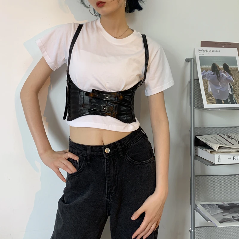 Cintura stile tracolla alla moda Reggicalze nero dolce e fresco per camicie estive
