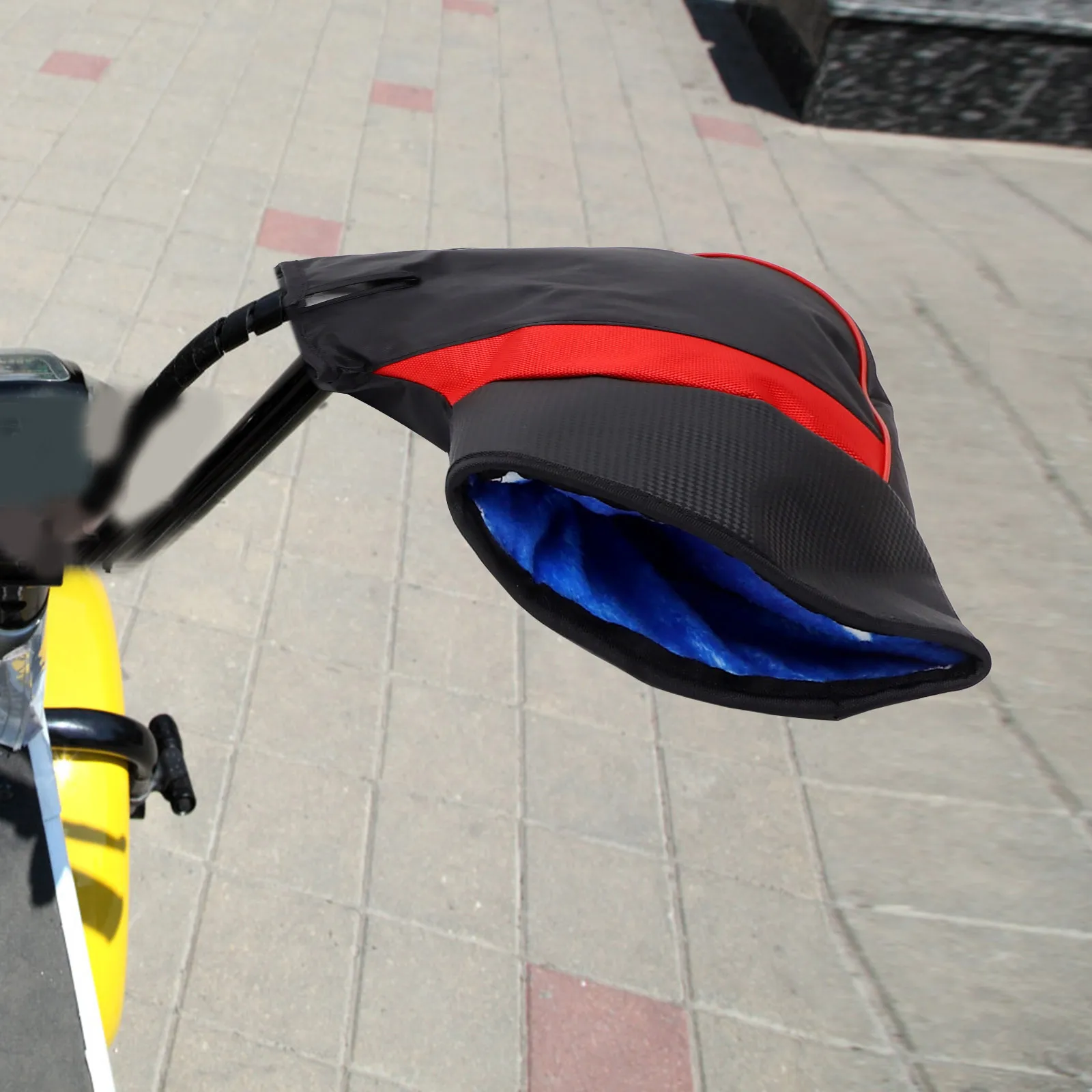 

1 пара ветрозащитных водонепроницаемых мотоциклетных перчаток на руль, зимние теплые перчатки из искусственной кожи для скутера, непромокаемые перчатки для езды на мотоцикле