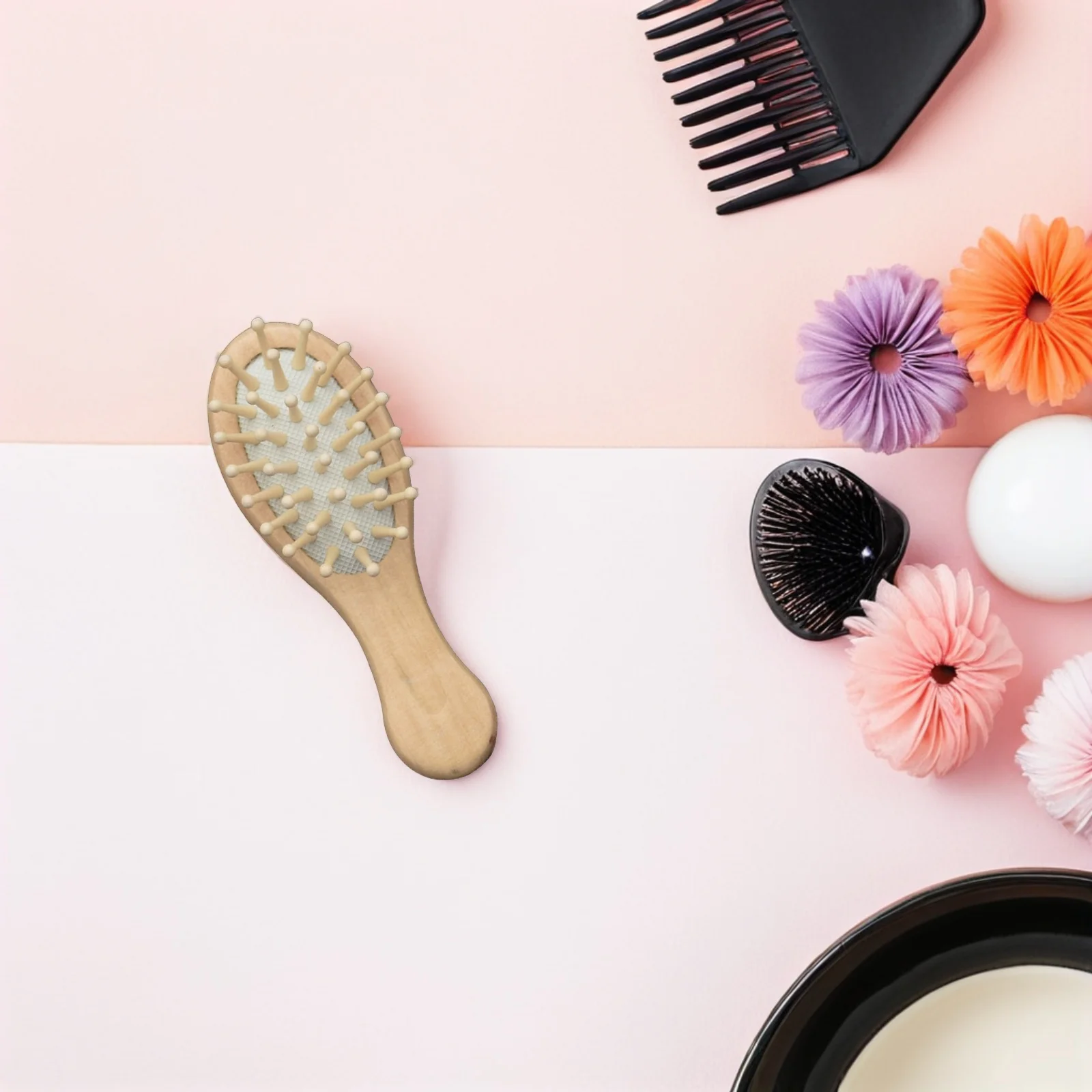 

10 шт., 10 шт., деревянная массажная расческа, массажная щетка для кожи головы, антистатическая маленькая массажная расческа для волос из натурального дерева