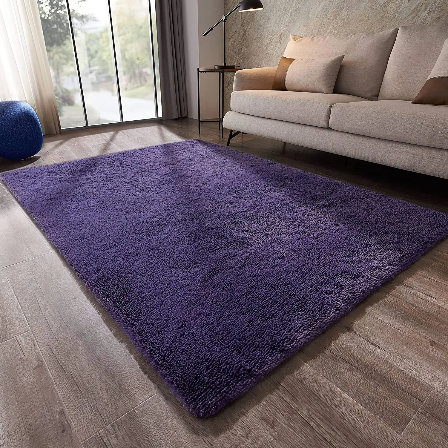 

Soft Fluffy Area Rug Shaggy Living Room Carpet Fuzzy Grey purple Rugs Anti-Skid Furry Comfy Bedroom Rugs Home Decor Floor Carpet