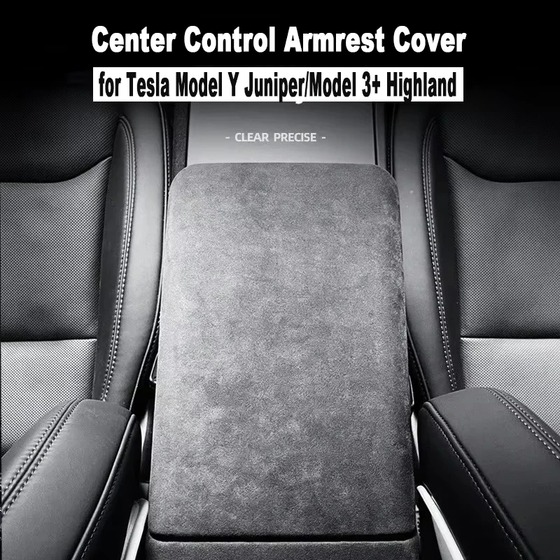 

Center Control Armrest Cover for Tesla Model Y Juniper/Model 3+ Highland Alcantara Armrest Protective Case Shell Car Accessories