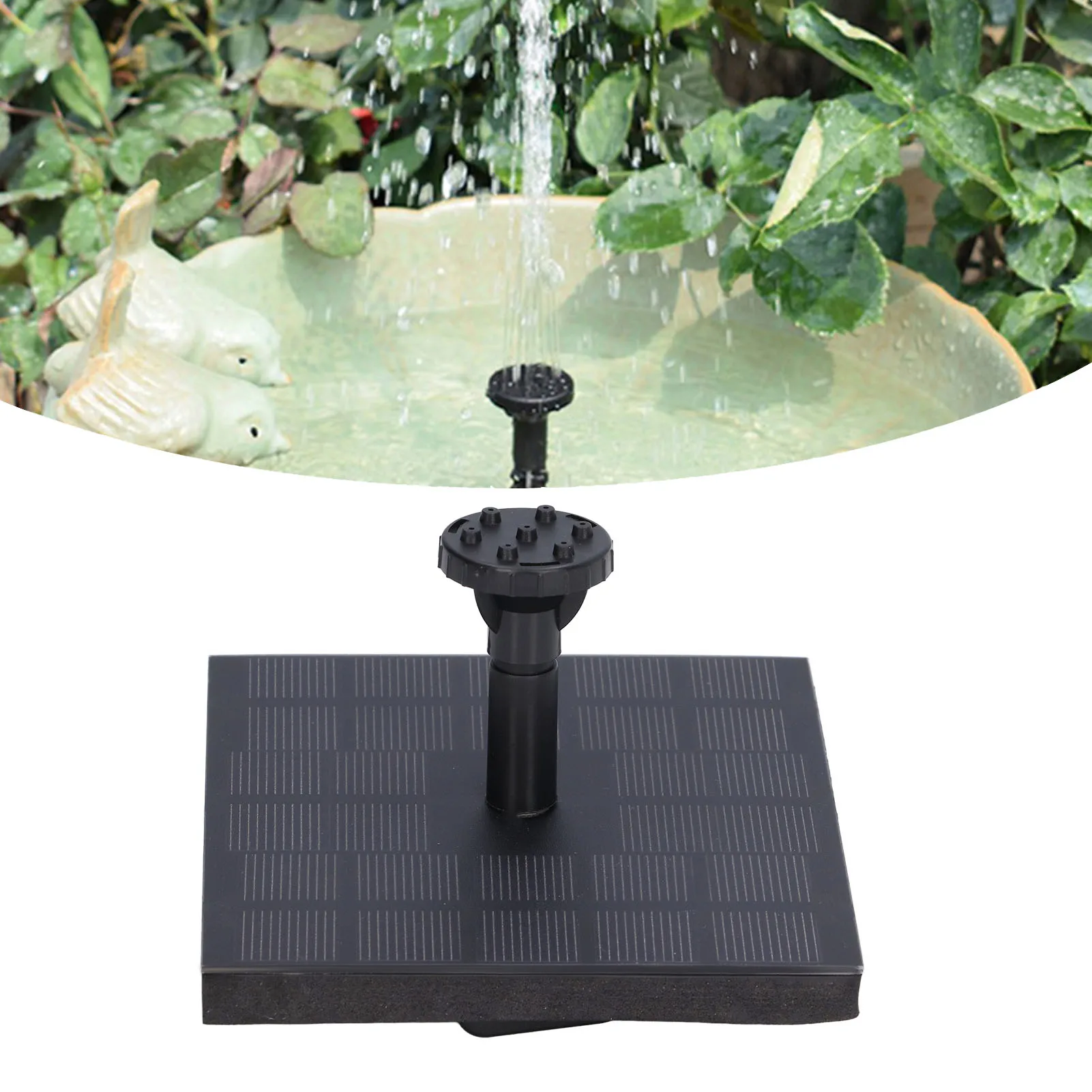 Solar Fountain Kit 7V 1.4W Monocrystalline Silicon Floating Water Pump Outdoor Pond Bird Bath Waterscape Decoration Pump Kit view 6