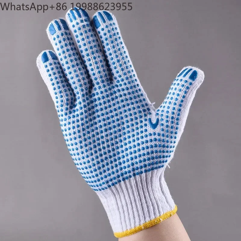 12Pairs/Bag Home Cotton Gloves Dispensing Non-slip Mechanic Gloves Absorb Sweat Work Gloves Coldproof Protection Gardening Glove
