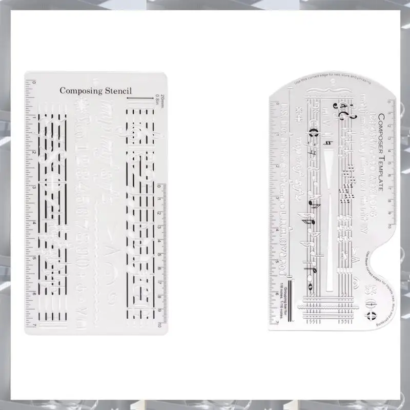 Hot Selling-Song Writer's Composing Template Stencil For Music Notes & Symbols Staff Drawing Ruler Music Composition Accessories
