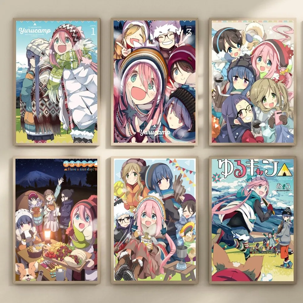 

Laid Back Camp аниме постер самоклеящаяся художественная водостойкая бумажная наклейка кофейня бар декор стены комнаты