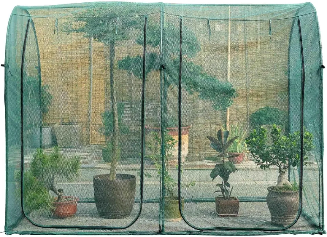 Large Tunnel 8.2'x4' Plant Netting Cover, 6FT Tall Crop Cage Tomato Netting,Pest Guard Cover for Vegetables &Fruits