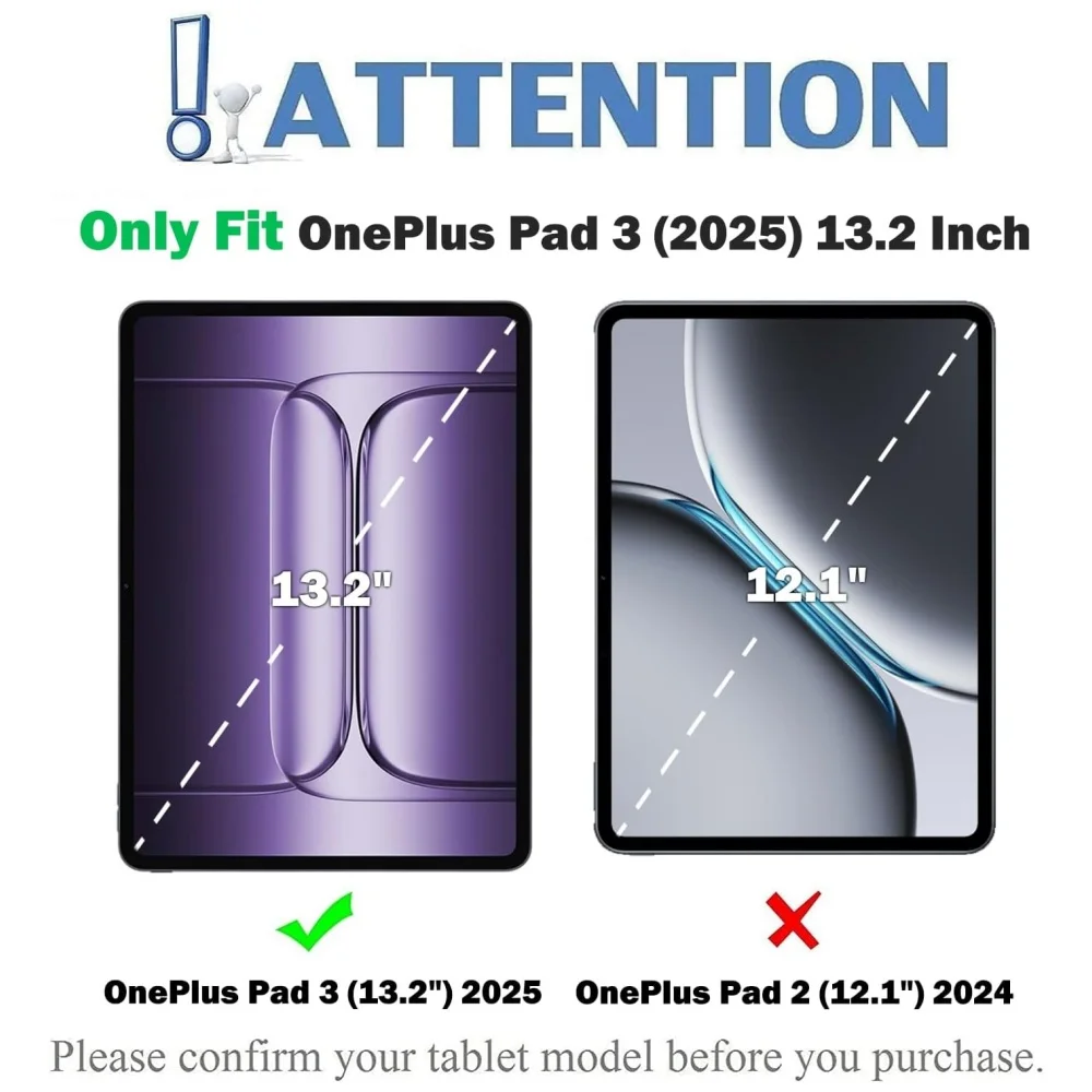 Tab Case with Touchpad Keyboard for OnePlus Pad 3 13.2inch Case Magnetic Backlit Keyboard for OPPO Pad 4 Pro 13.2'' Tablet Cover
