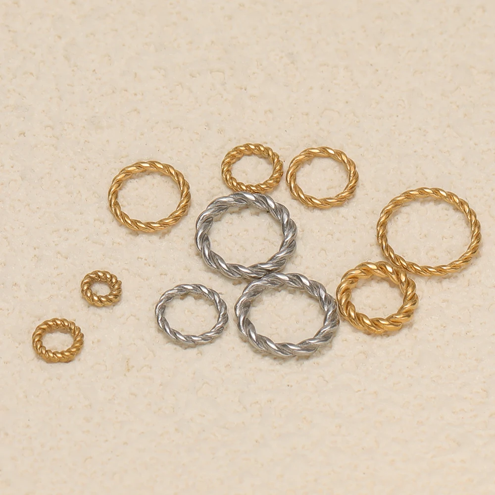 20-50 Stück Edelstahl-Drehringe, geschlossene Sprengringe für DIY-Schmuckherstellung, Halsketten- und Armbandzubehör – Detail 4
