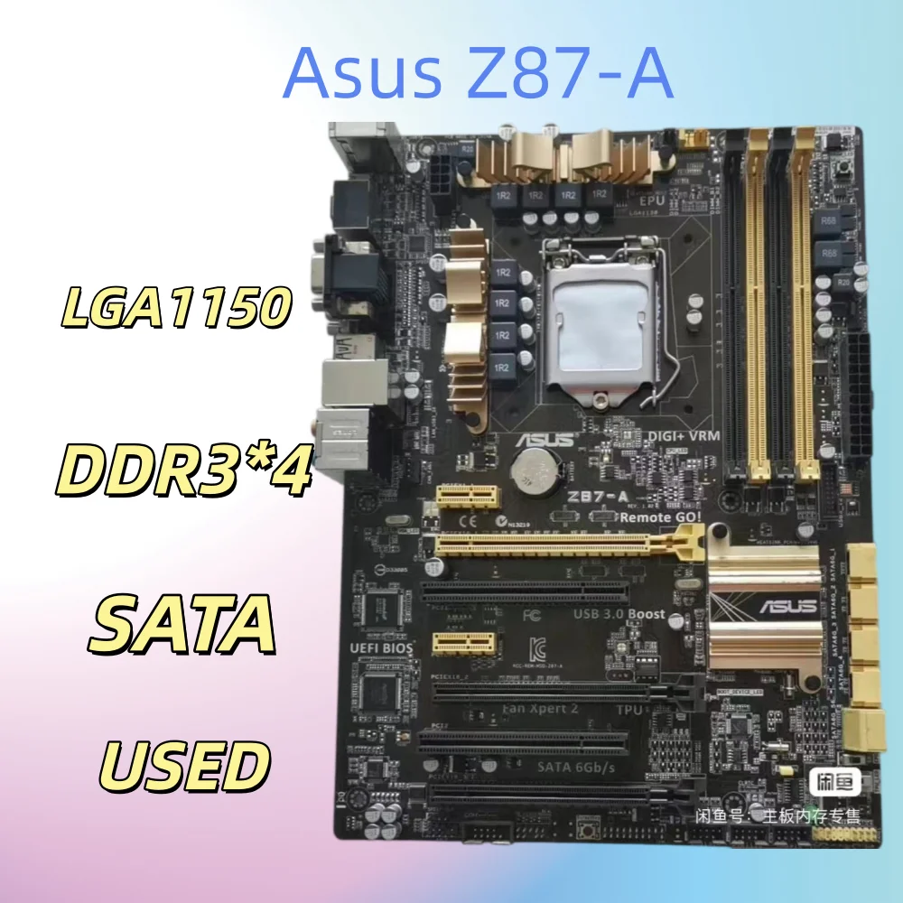 Asus Z87-A Original Motherboard Z87 Socket LGA 1150 I7 I5 I3 DDR3 32G SATA3 USB3.0 ATX