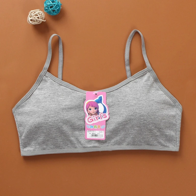 Girls Underwear without Steel Rings Thin Cotton and Sports Summer Bra Double Layer Suspender Breathable Sponge Pad