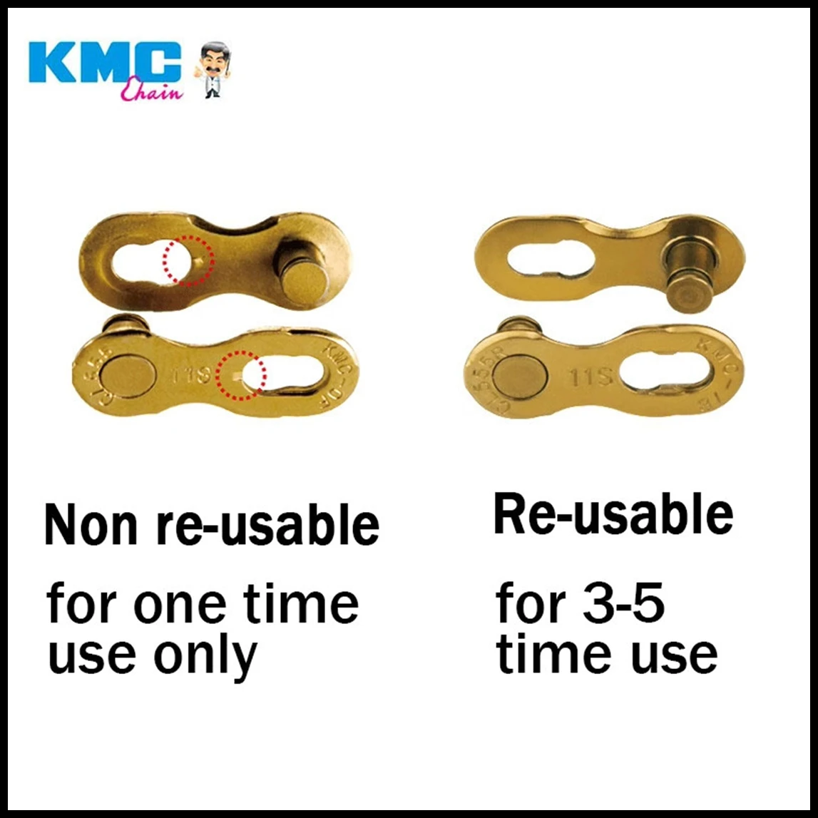 KMC MTB Chain Magic Link 6 7 8 9 10 11 12 Speed Mountain Bicycle Chains Quick Link Connecting Master Road Bike Missing Link