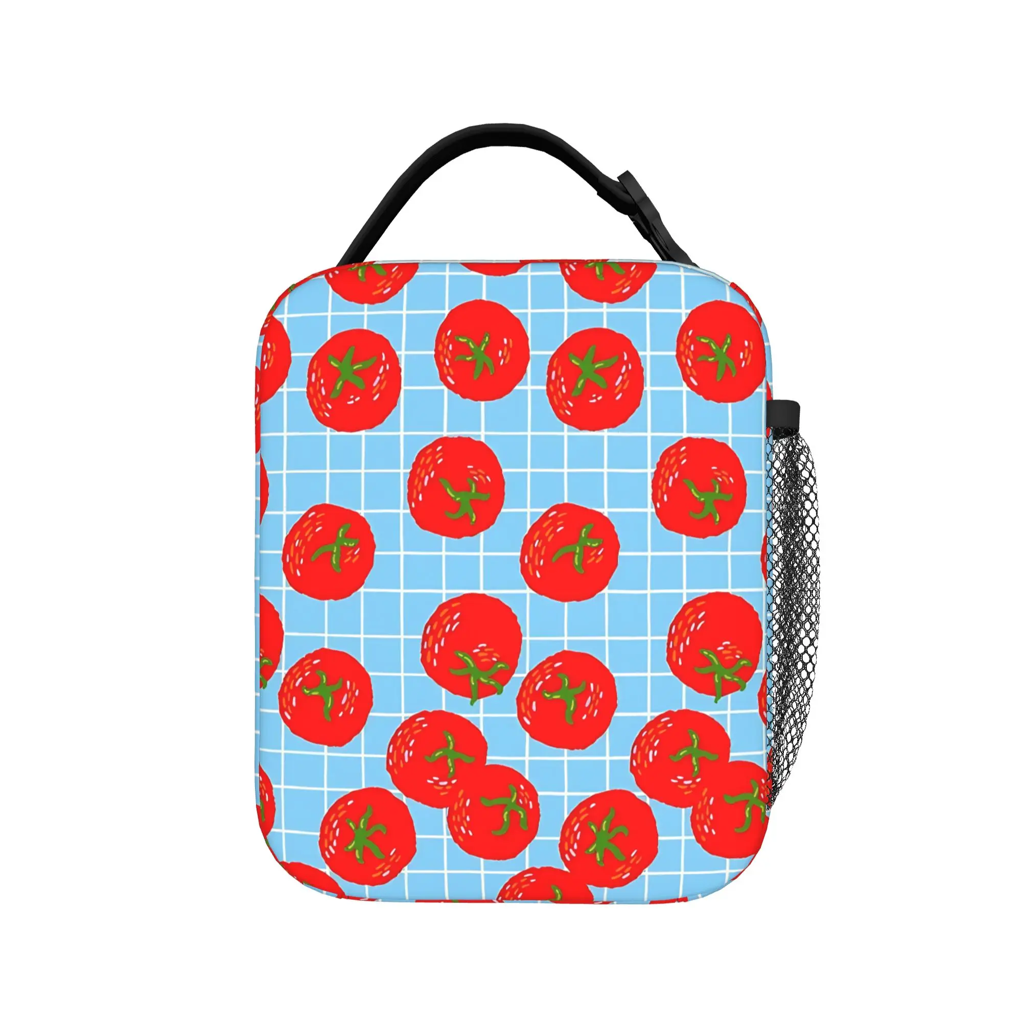 Insulated Lunch Bags Thermal Bag Reusable,Meal Container Tomato Style High Capacity Lunch Box Tote Food Storage Bags