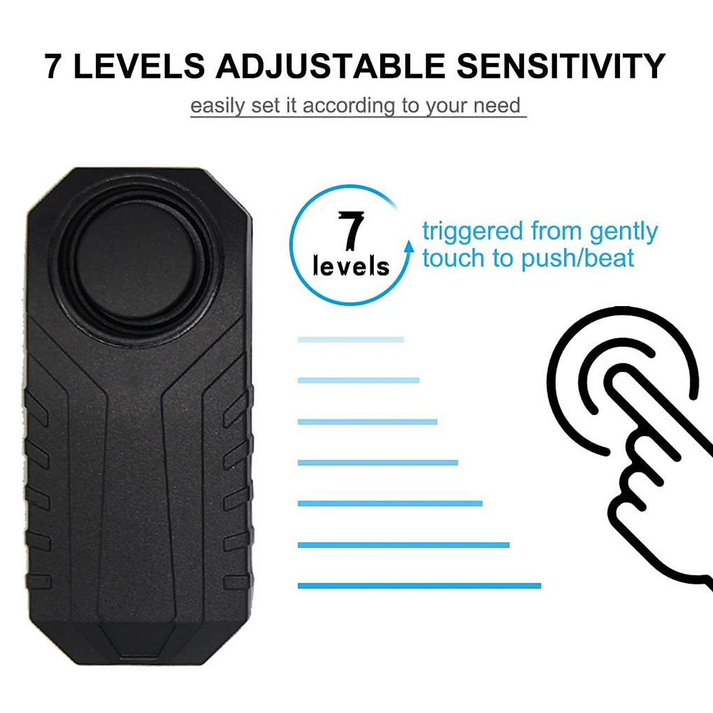 Motorcycle Alarm Portable Remote Control 7 Gear Door Window Alarms