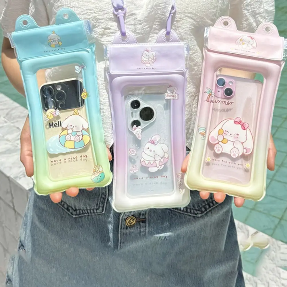 Water-Splashing Festival Waterproof Phone Bag Sealed Touch Screen Phone Protector Pouch Lanyard Floating Swimming Storage Bag