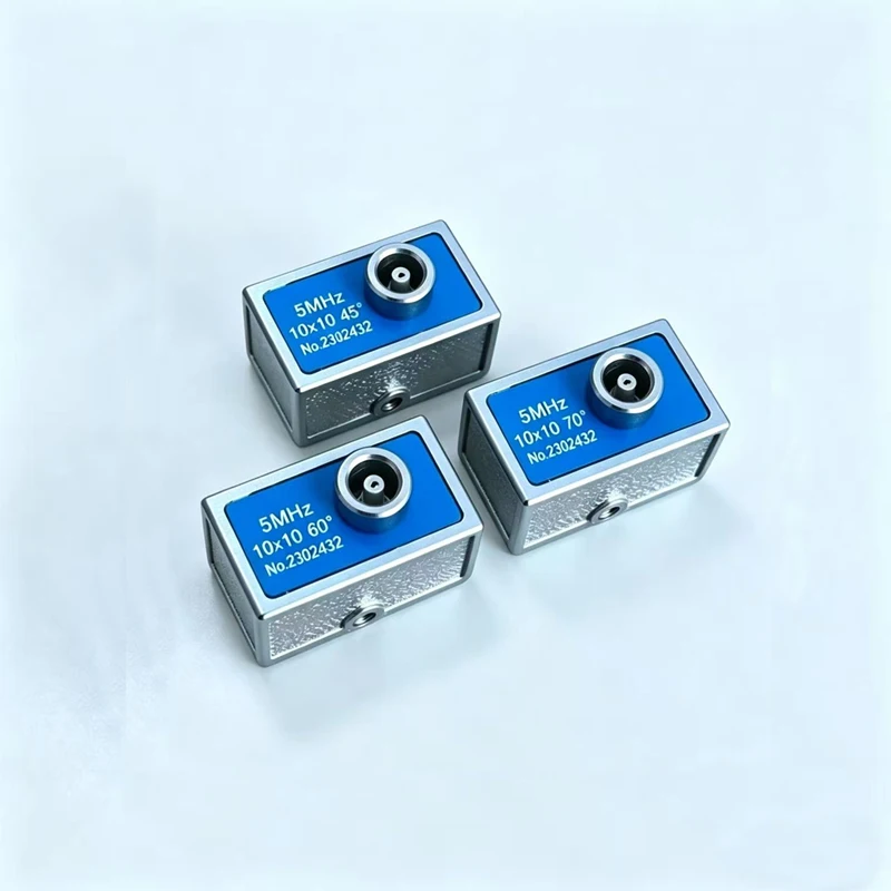 Top Connector Angle Beam Probe Transducer 4MHz 5MHz 8x9 10x10 45° 60° 70°  Degree for NDT Ultrasonic Flaw Detector UT Testing