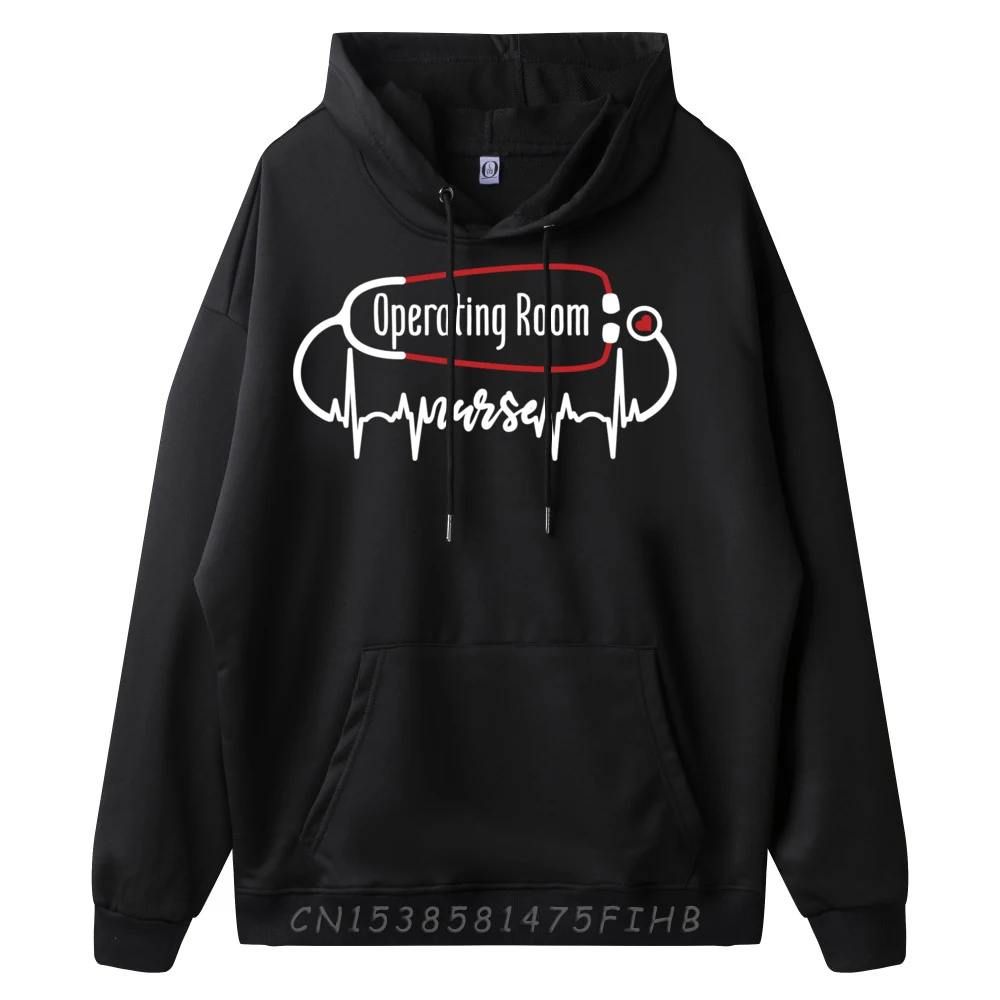 Operating Room Nurse Heartbeat Heart Stethoscope Or Nurse Plain Pullover Hoodies Wholesale Mens Gifts Figures