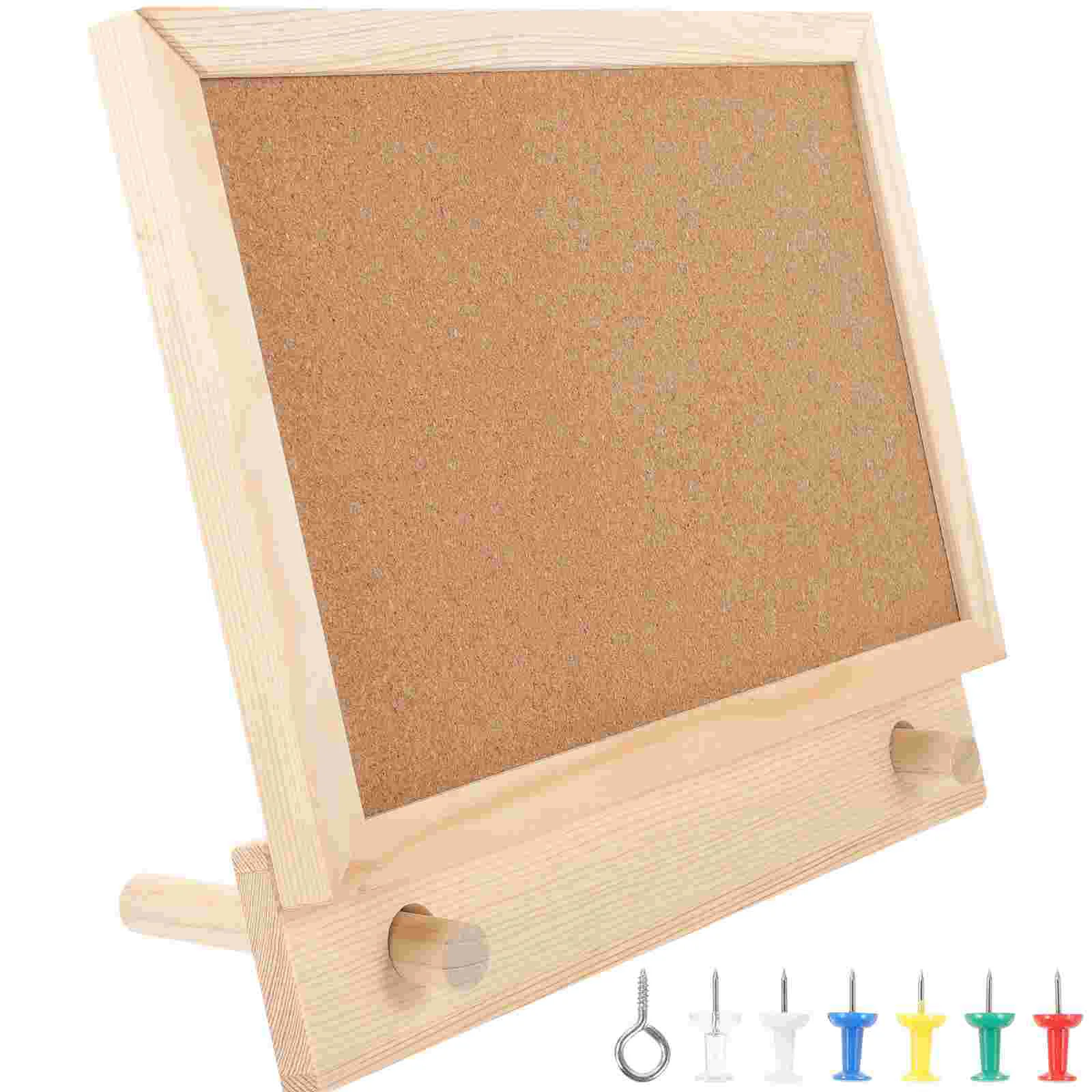 Bracket Type Note Board Bulletin Boards for Walls Easel Blackboard Office Wooden Framed Cork