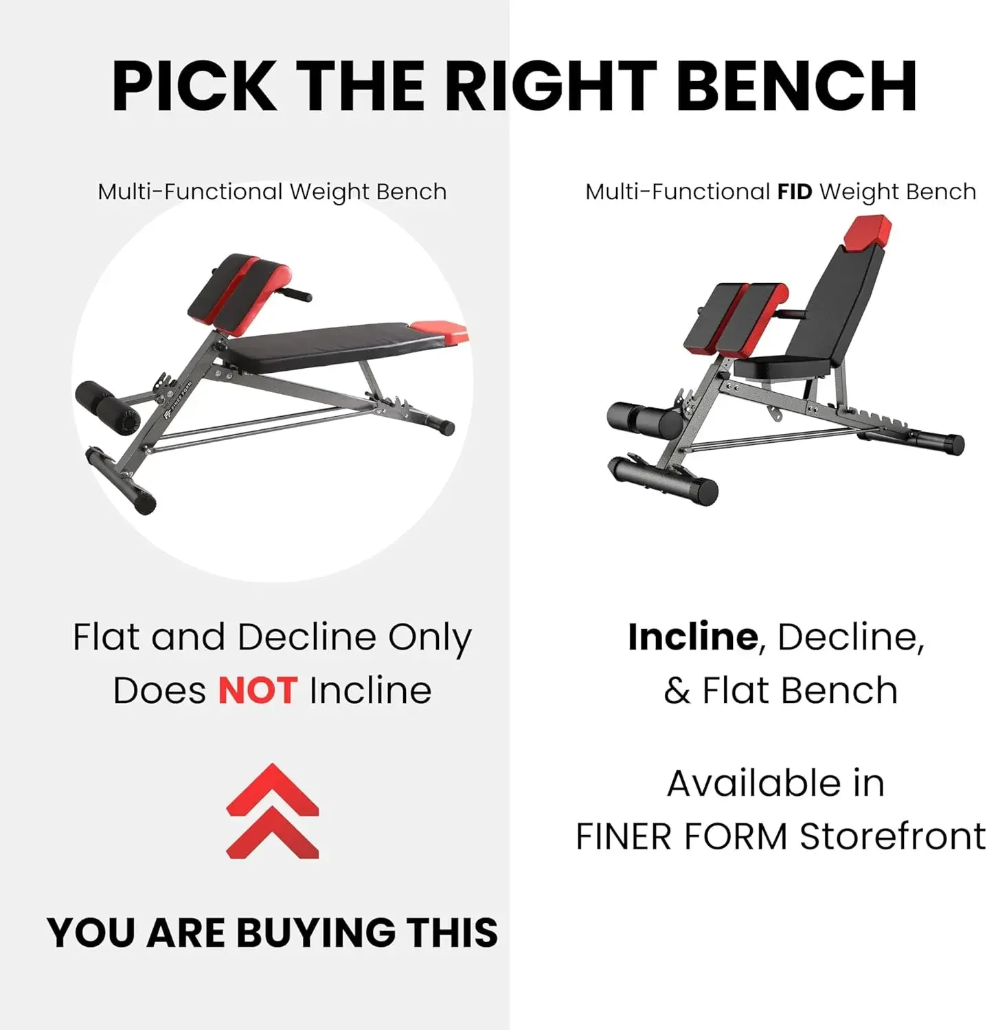 Form Multi-functional Adjustable Weight Bench with Free Workout Chart. Adjust to Hyper Back Extension, Roman Chair, Ab Sit Up