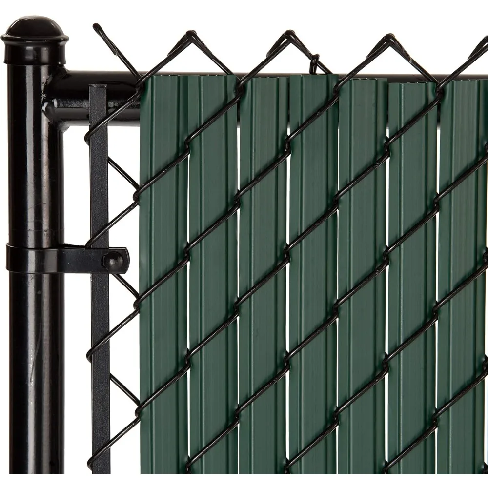 

Slat Made in America Privacy Inserts for Chain-Link Fence, Double-Wall Vertical Bottom-Locking Slats with Wings for 4' Fence Hei