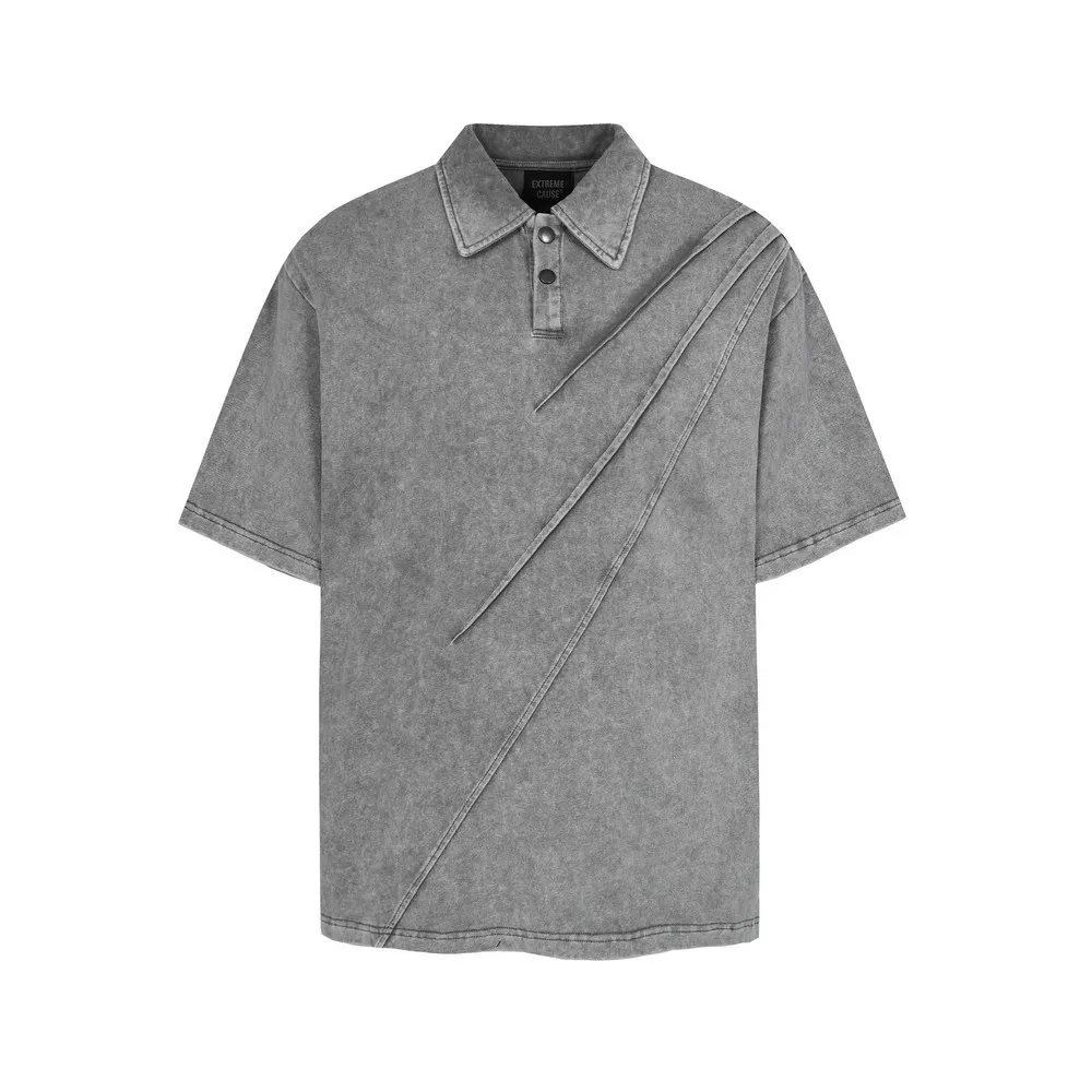 

Bright Line Washed Thick Solid Basic Distressed T Shirts Oversize Goth Grunge T-shirt Summer Tops Tees Streetwear for Men Women