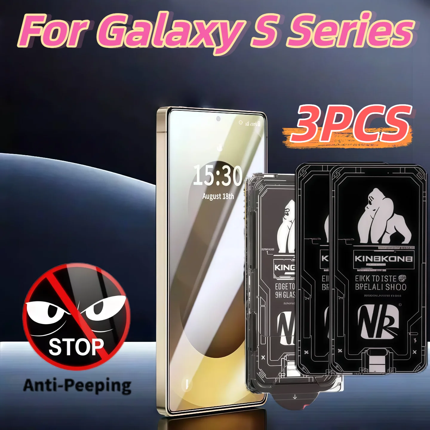 

3PCS Privacy Screen Protector for Galaxy S26/S26 Plus/S26 Ultra/S25/S25 Plus/S25 Ultra/S24/S24 Plus/S24 Ultra - Tempered Glass