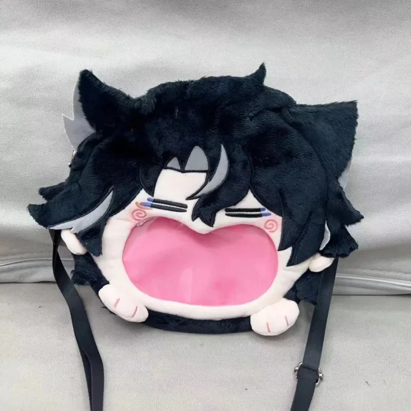 Genshin Impact Wriothesley Neuvillette Ita Bag Big Mouth Pain Bags Game Anime Surrounding Cute Plush Shoulder Crossbody Backpack