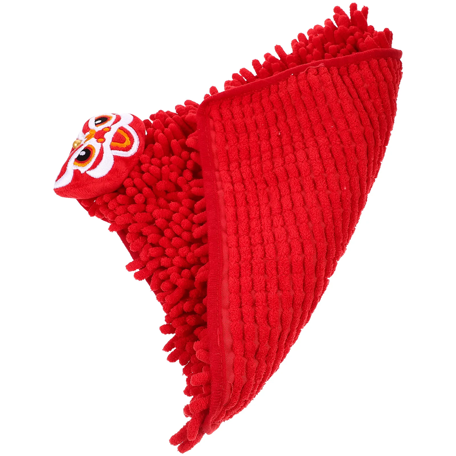 

Chenille Hand Chinese New Year Design Absorbent Quick Dry Hand With Lanyard Hanging Loop Kitchen Bathroom Home Use Supple Towel