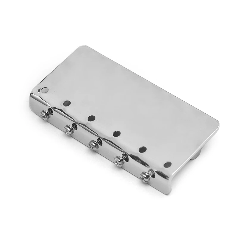 5-String Bass Guitar Bridge 89x41mm Heavy Duty 5 Strings Electric Bass Bridge Black/Chrome