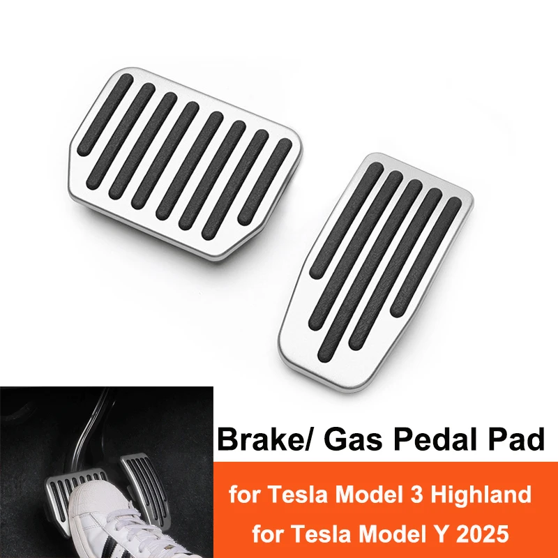

for Tesla New Model Y Juniper 2025 Brake Pedal Cover Anti-slip Foot Gas Pedal Pads Model 3 Highland 2024 Interior Accessories