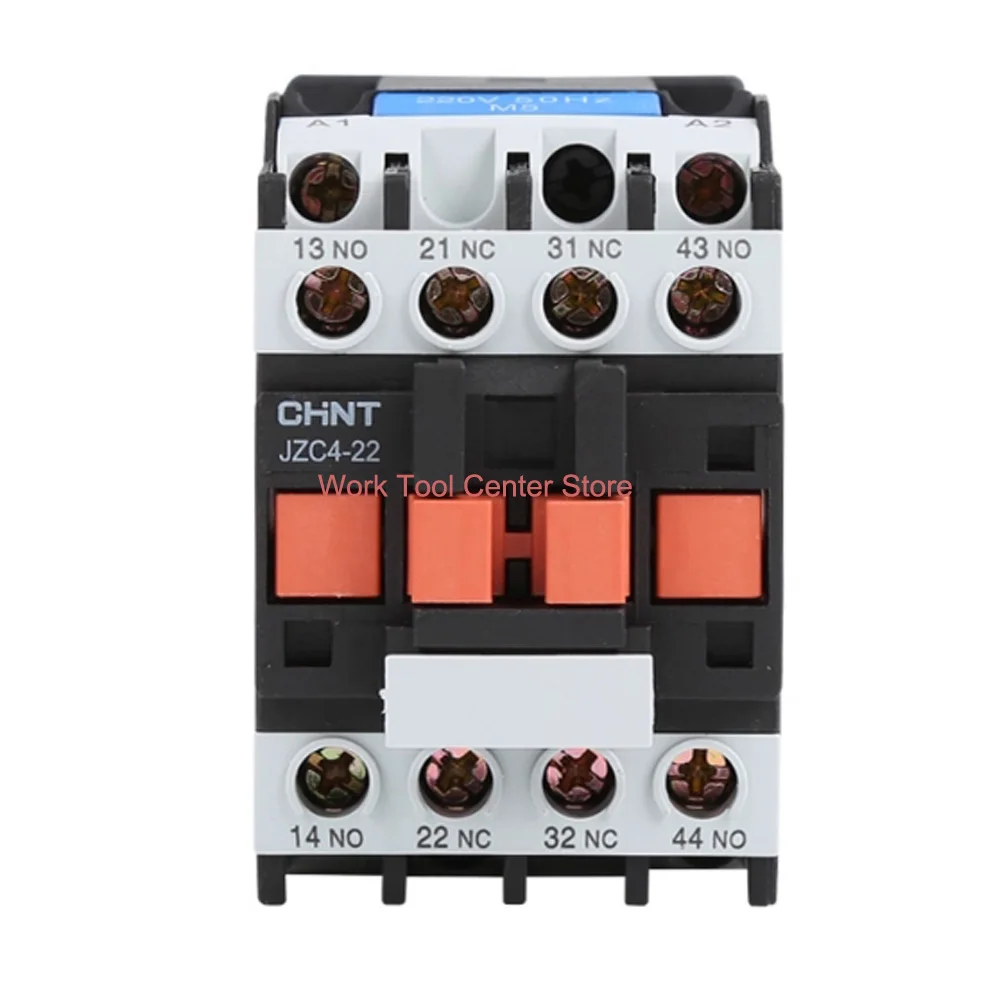 Original 220V Coil 24V Mini Relay Contactor Chint 110V 2NO 2NC JZC4-22/31/13/04/40 Auxiliary Contact Electric Intelligent 380V