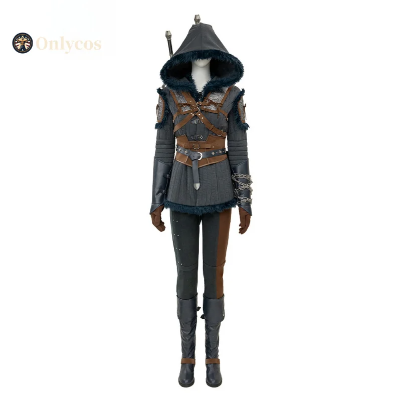 زي سيري كوسبلاي ذا ويتشر 4 مجموعة كاملة زي موحد للعب الأدوار لحفلات الهالوين كرنفال للنساء والفتيات مصنوع حسب الطلب