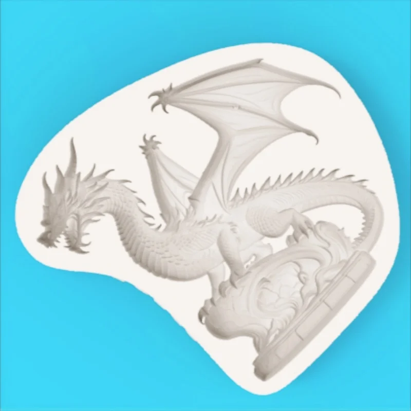High-Precision Fantasy Dragon-Shaped Mold Silicone Mold for Chocolate Fondant Making view 4