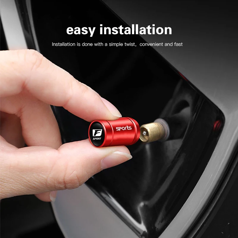 4 قطعة قبعات صمام الإطارات المعدنية سيارة الغبار برهان غطاء اكسسوارات لكزس F الرياضة GX RX450h IS350 IS200 UX250h LC500 RC RX330 IS250 GS