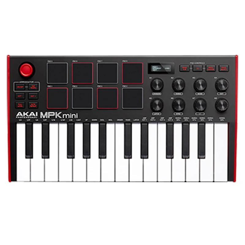 akai professional mpk mini play mk3 plus midi keyboard piano arranger music controller