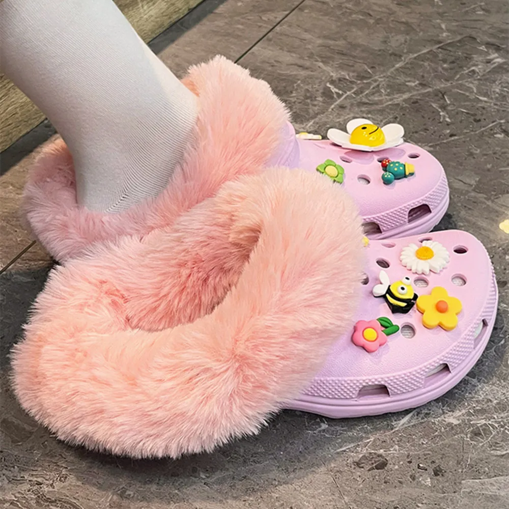 1 Pair Winter Warm Insoles For Women Men Thickened Plush Fur Lining Inserts clogs Lining Shoes Pads Removable Clogs Shoe Covers image 4