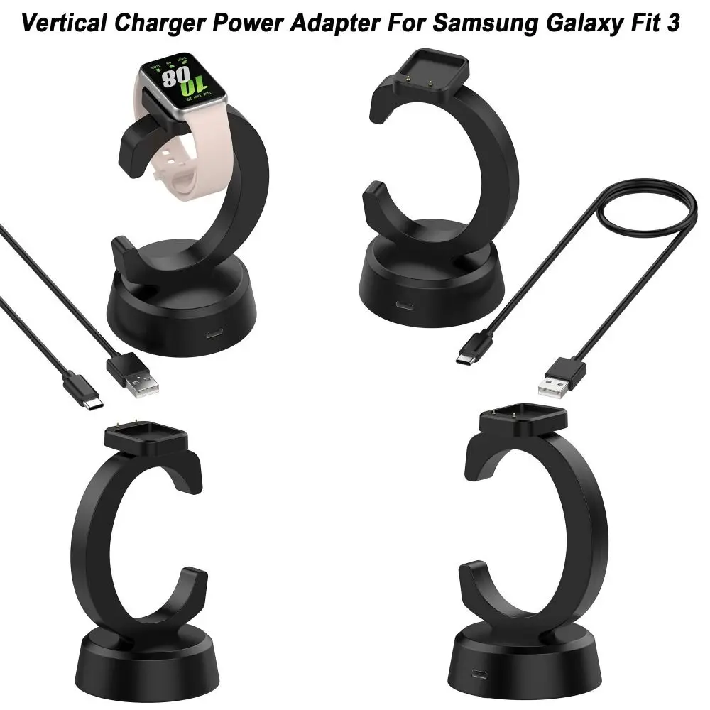 Cargador Vertical en forma de C, adaptador de corriente, soporte, estación de carga, accesorios, reloj inteligente para Samsung Galaxy Fit 3