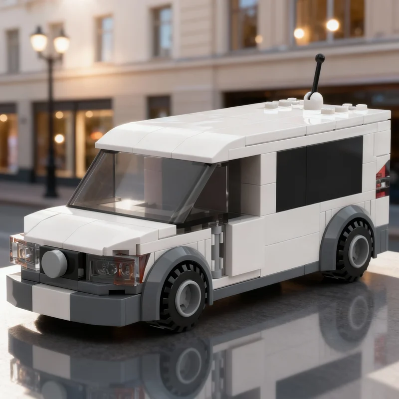 

Набор из 180 деталей MOC: Модель грузовика Mercedes-Benz Vito City Cargo. Креативный конструктор для самостоятельной сборки. Подарок, украшение для стола. Премиум-класс для взрослых и детей.