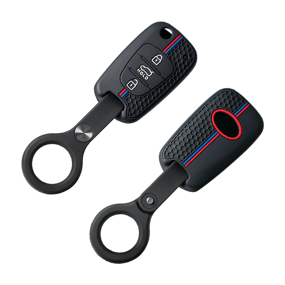 For KIA RIO Soul Optima Ceed K2 K3 K5 Pride For Hyundai Elantra Accent i20 i30 ix35 Car Flip Key Case Cover Shell Fob Keychain